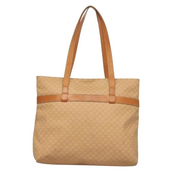 CELINE Macadam Canvas Tote Bag Pvc Beige Gold - Picture 3 of 13
